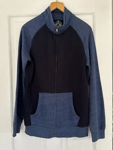 Men’s Zip Up Sweatshirt Top Medium Navy Blue Marl Sweat Worn Once VGC - Picture 1 of 3