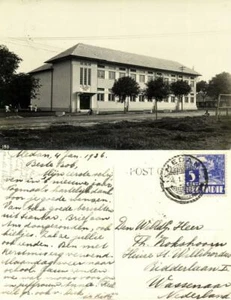 Postal RPPC Indonesia, SUMATRA MEDAN, Escuela Holandesa-China (1936) RPPC - Imagen 1 de 3