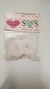 Doll Part Joints 45mm 2 full sets solid plastic vintage pieces new white - Picture 1 of 12