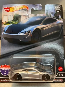 1/64 HOT WHEELS REAL RIDERS AMERICAN SCENE TESLA ROADSTER SILVER 5/5 - Bild 1 von 2