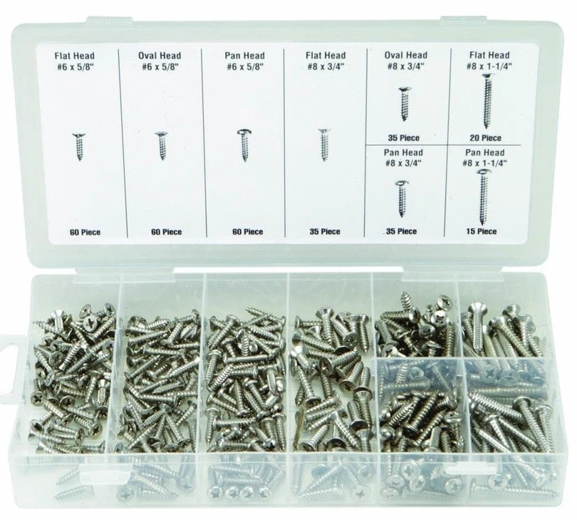 320 tornillos de ajuste surtido de acero inoxidable tablero consola central panel puerta umbral  Foto 1 de 1