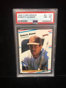 ROBERTO ALOMAR 1988 FLEER UPDATE #U-122 ROOKIE PSA 8 NM-MT - Picture 1 of 2