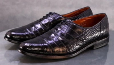Zapatos Oxford Allen Edmonds Sterling De Colección Para Hombre Talla 11.5 C Genuinos Caimán RARO Foto 1 de 4