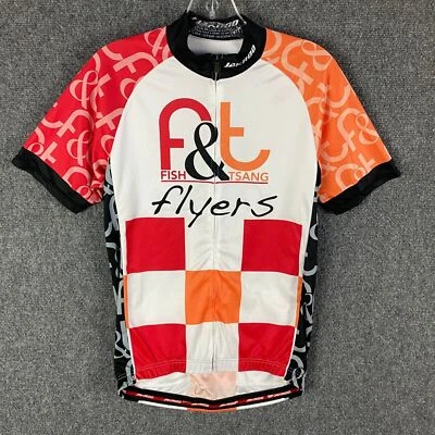 Camiseta deportiva de ciclismo Jakroo para hombre mediana cremallera completa manga corta 100 % poliéster volantes Foto 1 de 4