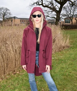 New Women Mulberry Water Repellent Oversized Lightweight Parka S M L XL 2XL - Picture 1 of 17