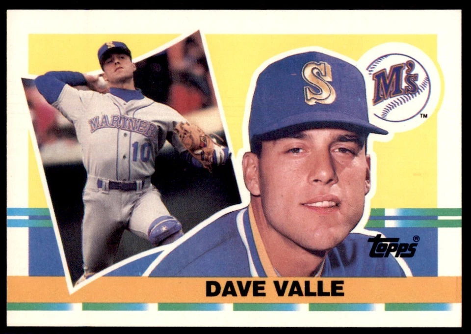 1990 Topps Big Dave Valle Seattle Mariners #266 2087b - Image 1 of 2