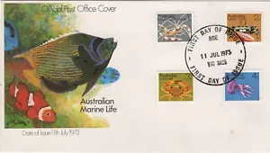 Australian Marine Life 1973 1c, 2c, 3c y 4c (sin dirección) - Imagen 1 de 1