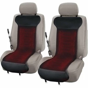 Zone Tech 2x Heated Car Seat Chair Cushion Warmer Cover Great For Winter Driving - Picture 1 of 6