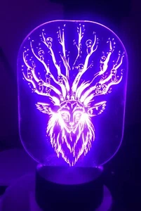 Custom Engraved Acrylic Great Forest Spirit LED Sign with light up base - Picture 1 of 1