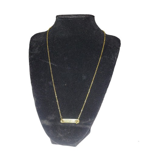 Collana Michael Kors a barretta placcata oro impreziosita da cristalli 16” 18” pietre mancanti