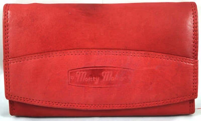 Damen Clipbörse Geldbörse Portemonnaie Echt Leder Rindleder weich klassisch RFID - Bild 1 von 4