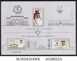 Qatar - Quinto Aniversario 2018. OF THE HH THE AMIR'S ASUNTION OF POWER - MIN/SHT MNH - Imagen 1 de 1