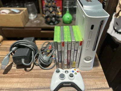 Microsoft Xbox 360 Console Bundle Controller, Cords & 7 Games - disk drive issue - Image 1 of 4