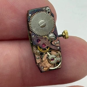 9mm  Vintage Bulova Ladies Baguette Tank Nicolet Swiss Watch Movement FOR PARTS - Picture 1 of 11