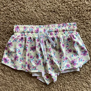 Katie J NYC Yellow Pink Floral Athleisure Active Skirt Skort Youth Girl Large - Picture 1 of 8