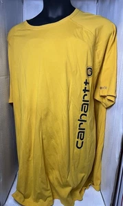 Carhartt Shirt Mens 4XL Mustard Yellow Relaxed Fit Short Sleeve - Picture 1 of 5