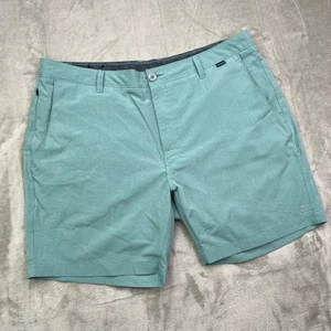 7Diamonds Dynamic Hybrid Shorts Men 38 Blue Embroidered Logo Stretch Performance - Picture 1 of 15