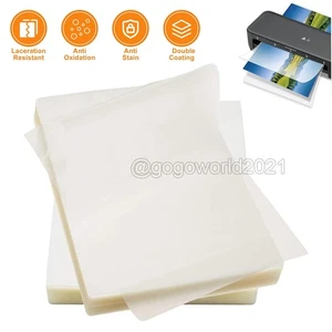 Paquete de 100 hojas de bolsas de laminación térmica de 5 mil 11,5"" X 9" tamaño letra transparente - Imagen 1 de 8