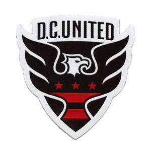 DC United Primary White Team Patch Crest Pro-Weave Jersey Woven - Picture 1 of 2