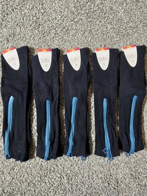 ЧУЛОК НАПОЛНИТЕЛЬ Zubii девочек дизайнерский длинный молнии носки 5 Pr Kids обувь Sz 5-5,5 - Изображение 1 из 4