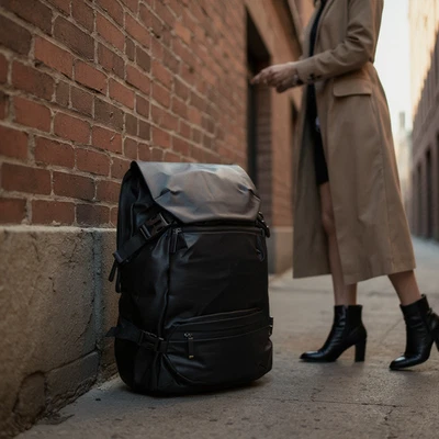 Sportlicher Rucksack Business Freizeit Wander Laptop schwarz - Bild 1 von 4