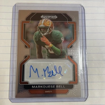 2023 Prizm Draft Picks #RA-MBE Markquese Bell RC Auto Silver Rookie - Image 1 of 2