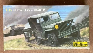 Heller, 1/35 Scale, Jeep Willys + Trailer, New Kit # 81105 - Picture 1 of 1