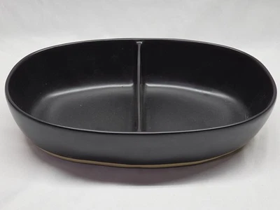 HEARTH & HAND With Magnolia Stoneware 12.5" x 7.75" Divided Serving Bowl - Image 1 of 4