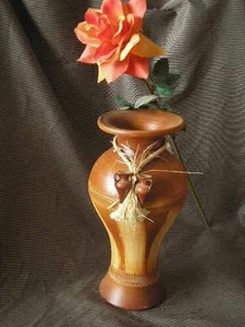 JARRON de barro, tamaño xl, 64 cms. de alto, colores marrones - Imagen 1 de 1