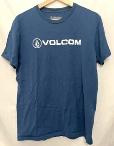 250132 Mens M VOLCOM Blue S/S Graphic Logo Cotton Tee T Shirt NWOT - Picture 1 of 3