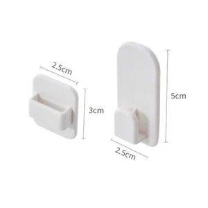 2 Pairs Sticky Hook Set Remote Control Strong Hanger Key Wall Racks Holder _t - Picture 1 of 11