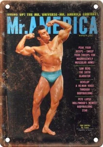Mr. America Pete Lupus Bodybuilding 12" x 9" Reproduction Metal Sign W68 - Picture 1 of 1