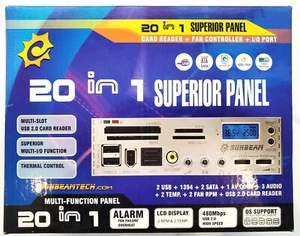 Sunbeam 20 in 1 5 1/4" Black Fan controller with card reader and other ports - Picture 1 of 6