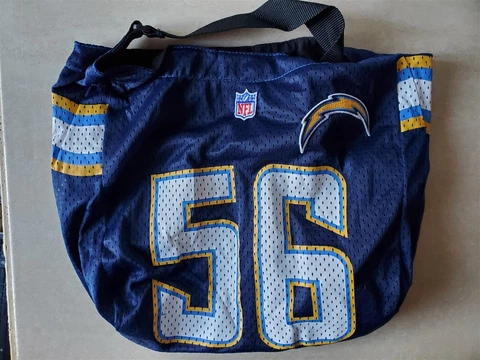 LittleEarth PROFANITY NFL 56 JERSEY TOTE BAG 12x12x4" San Diego Chargers Cover