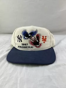 Vintage New York Yankees Vs Mets Vintage hergestellt in den USA A.L Vs N.L Inter Liga Spielmütze - Bild 1 von 10