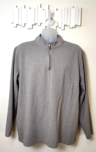 Mizzen Main ProFlex Pullover Men's XXL Gray 1/4 Zip Sweater Mock Neck Stretch - Picture 1 of 10