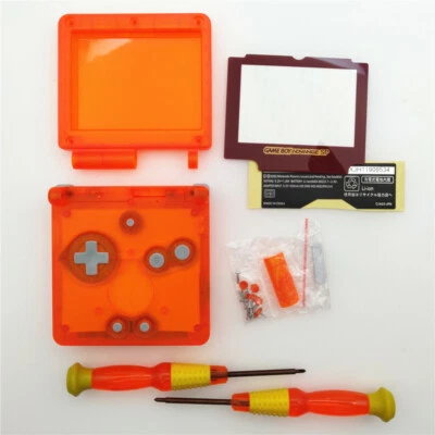 Transparent Orange Clear Shell Housing Case Red Screen For Game Boy Advance SP - Image 1 of 4