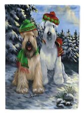 Wheaten Terrier Christmas Snowdog Garden Flag