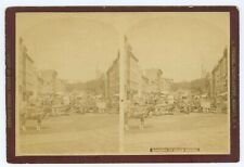 G1247~ ALBANY NEW YORK – State Street c.1880 Stereoview by A. Veeder