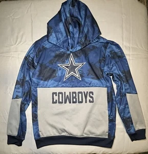 Cowboys Hoodie Youth Size XL 18/20 Blue w/Pockets and Hood - Picture 1 of 7