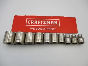 Craftsman 10 pc 3/8 Drive 6 Point SAE Socket Set 1/4 thru 13/16 - Picture 1 of 4