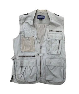 Lands End Khaki Photography Fishing Hunting Safari Vest Mens Size S (34-36) - Picture 1 of 6