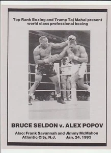 Bruce Seldon vs Alex Popov offizielles Boxprogramm vor Ort 24. Januar 1993 - Bild 1 von 3