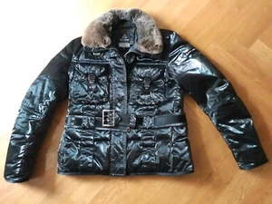 Peuterey Winterjacke Daunenjacke Schwarz Lack Fell Gr it. 48 dt. 42 Pelz Damen - Bild 1 von 14