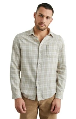 $148 Rails Lennox Palamino White Melange Plaid Shirt Cotton Rayon Size XL NWT - Image 1 of 4