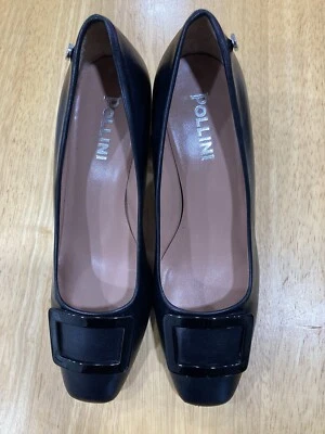 Zapatos de salón Pollini para mujer talla 37 (6,5) de cuero negro Foto 1 de 4