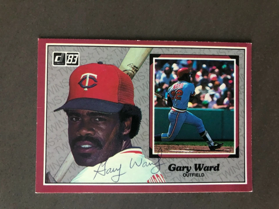 Minnesota Twins GARY WARD autographed 1983 Donruss Giant - Image 1 of 1