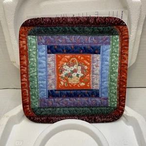 The Log Cabin / Quilt Plate Limited edition w/ COA -The Bradford Exchange Vntg - Picture 1 of 3
