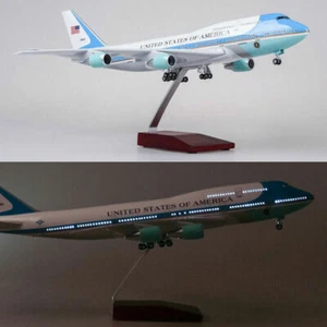 1/150 47cm US Air Force One Airplane Diecast Model w/ Undercarriage& Voice Lamps - Picture 1 of 12