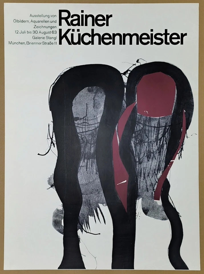 Rainer Küchenmeister (1926-2010) Plakat Galerie Stangl München 1963 - Bild 1 von 1